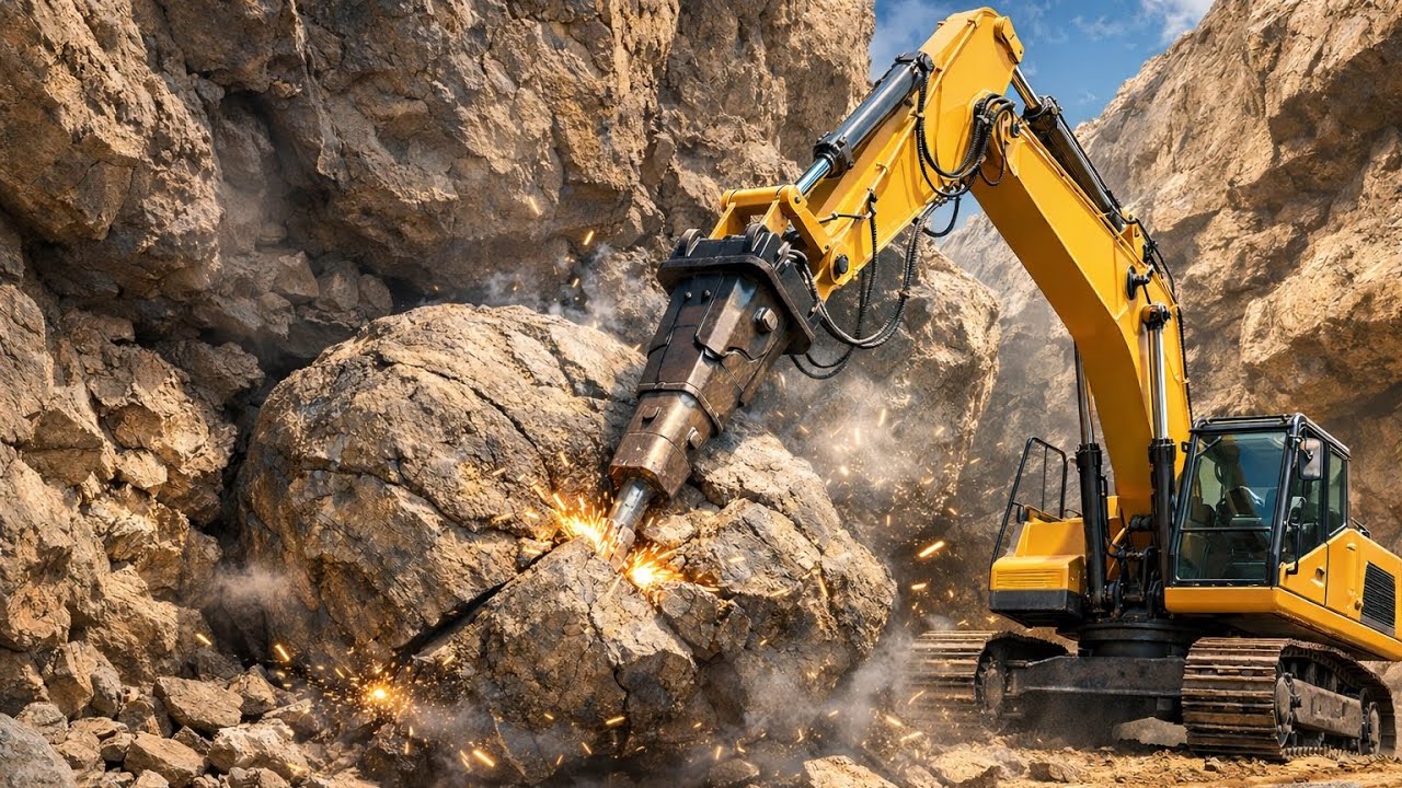 Big Rock Jaw Crusher Machine in Action | Amazing Stone Quarry Crushing