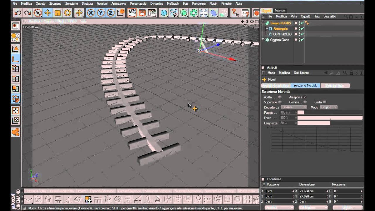 Cinema4D c4d Tutorial ITA Spline Control YouTube
