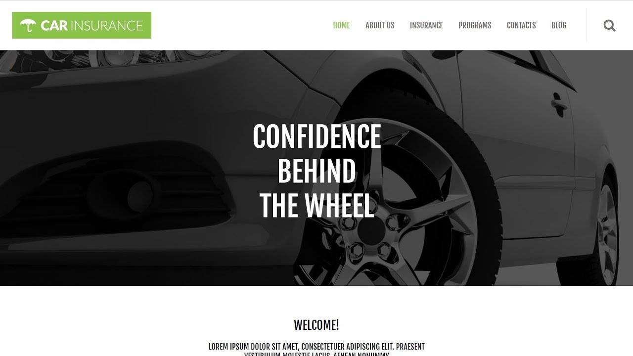 Car Insurance Responsive WordPress Theme by WT Website Template - 55029