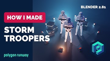 Stormtroopers in Blender 2.8 - Low Poly 3D Modeling Timelapse Tutorial