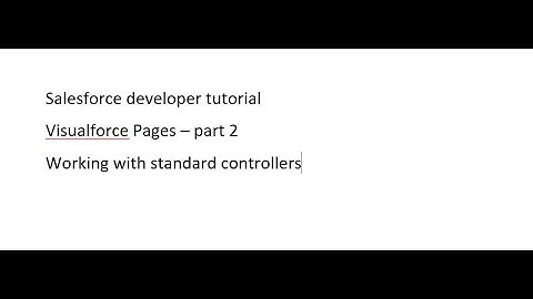 #SalesforceDeveloper: #Visualforce page and Standard controllers visualforce tutorial for beginners