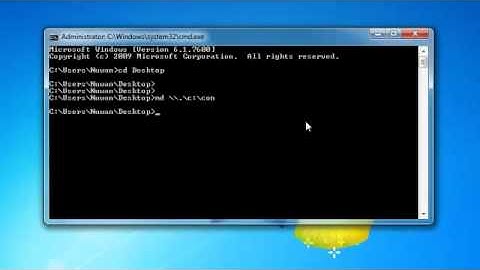 Create a Folder named "CON" in Windows
