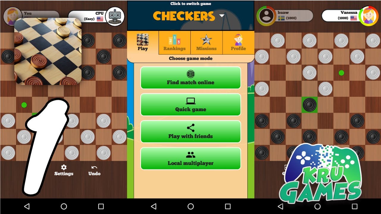 Checkers Online - Duel friends online! Gameplay #1 All Levels (Android,  IOS) - YouTube
