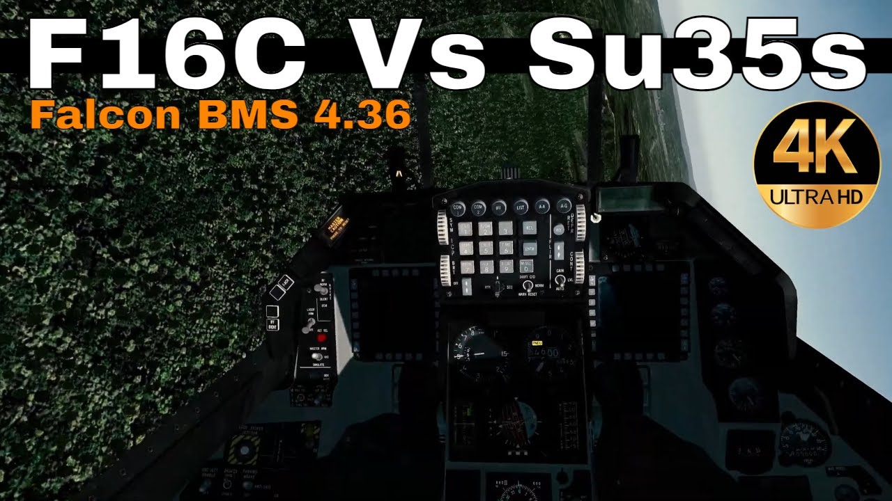 F16C Vs Su35S Furball Over Korea - Falcon BMS 4.36 - 4K UHD Dogfight