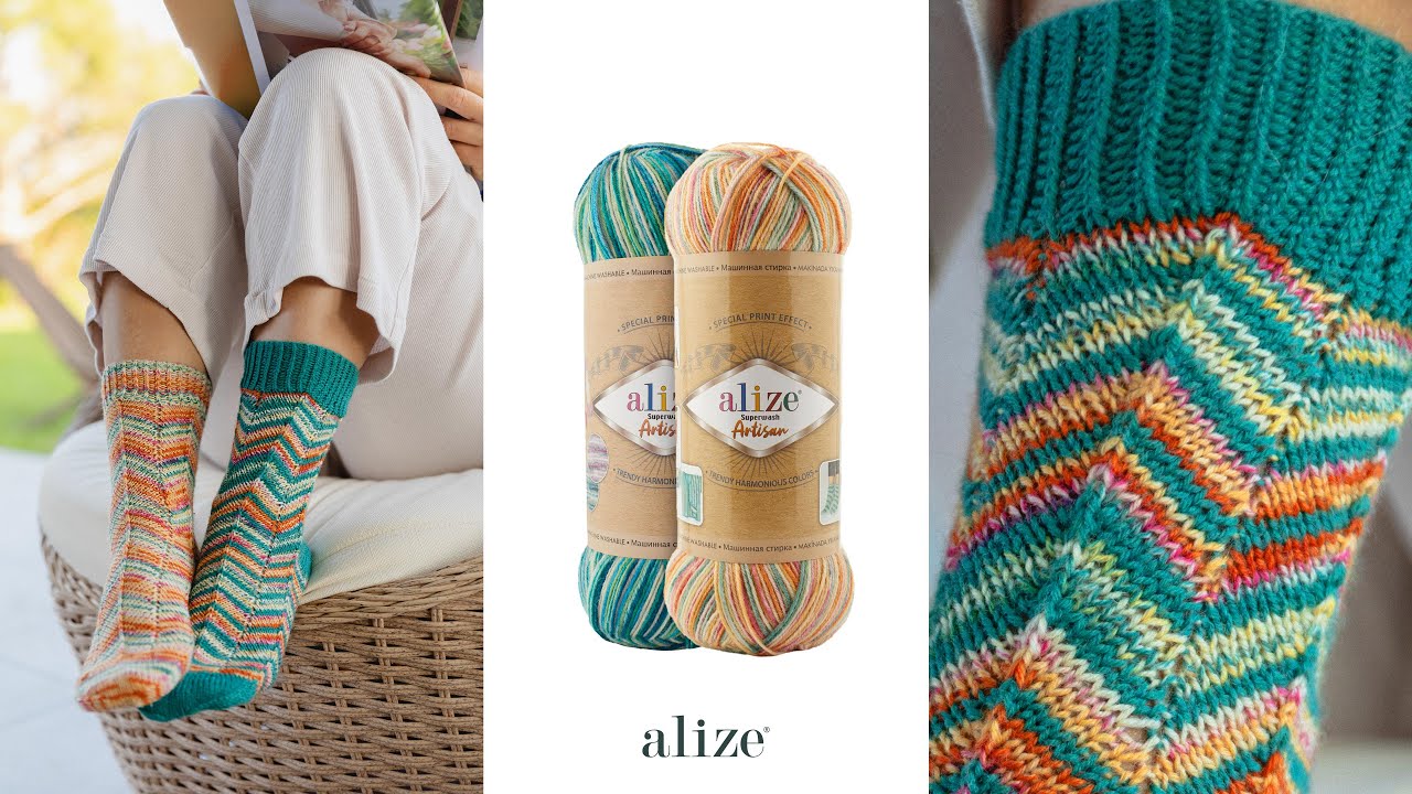 Zigzag Pattern Socks - YouTube