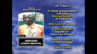 Gerasien Joseph Martial ~ Long Obituary