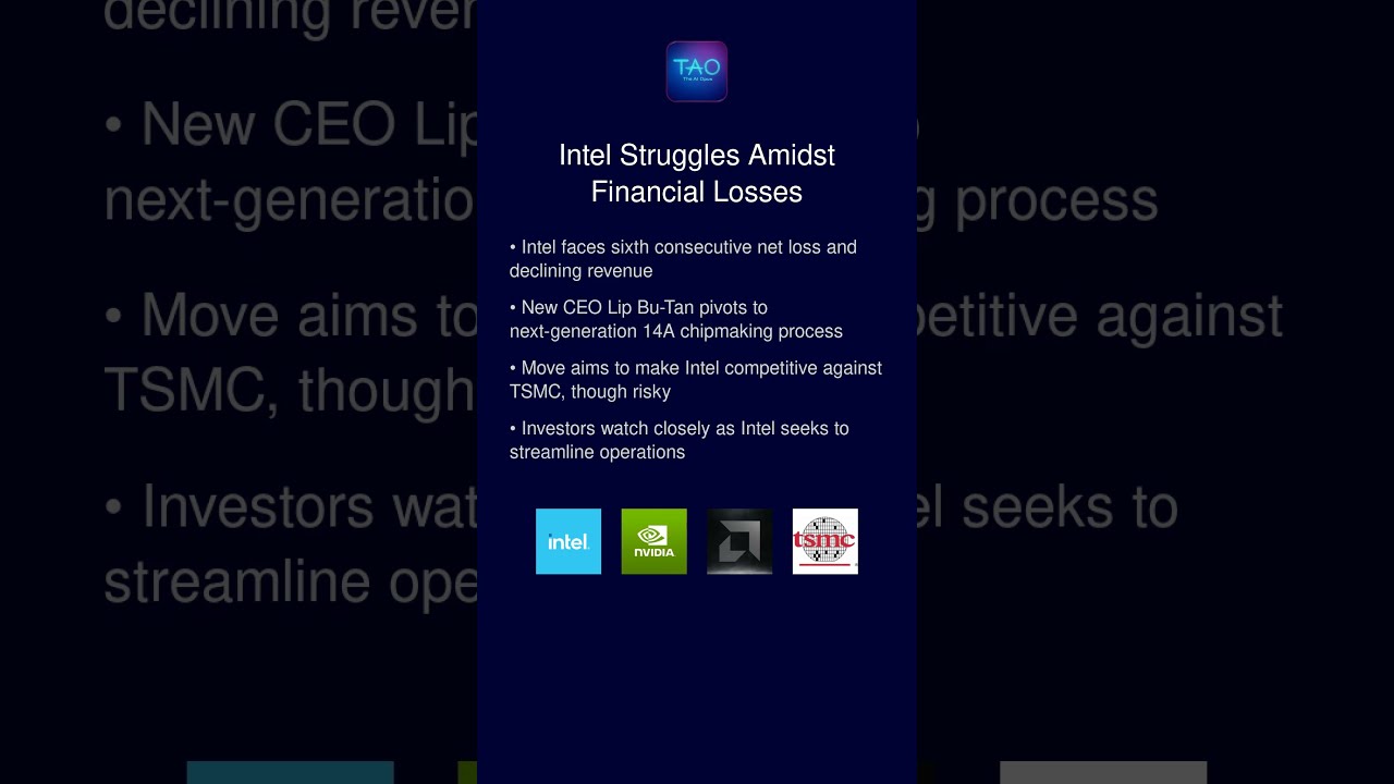 Intel Faces Losses As New CEO Pivots To 14A Chip Process Semiconductors