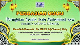 📡🔴MASJID AGUNG DEMAK :: PENGAJIAN UMUM  Peringatan Maulid Nabi Muhammad SAW 1448 H :: 7.08.2026