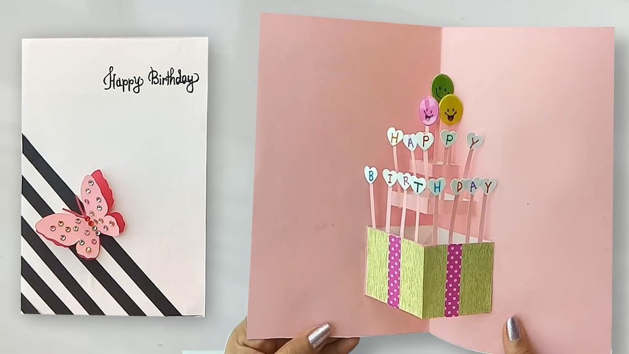 handmade butterfly birthday card pop up card youtube