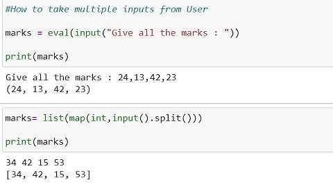 How to take multiple inputs in python