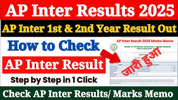 Check AP Inter 1st, 2nd Year Results 2025 | How to Check AP Inter Results 2025 ?AP Inter Result Link