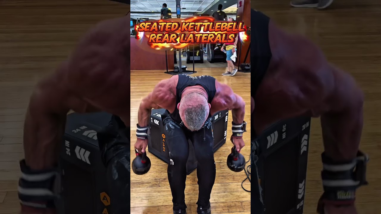 REAR DELTS SEATED KETTLEBELL REAR LATERALS #shoulders #workout #motivation #muscle #exercise