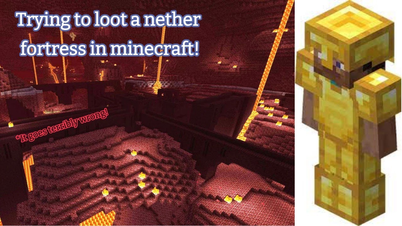 Trying To Loot A Nether Fortress In Minecraft!