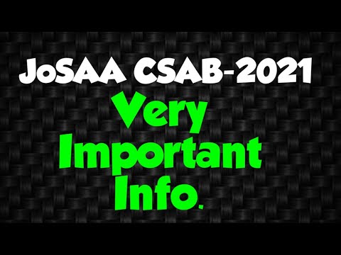 Very Important Info. #JoSAA #CSAB #jee_advanced #jeemain #iit #nits