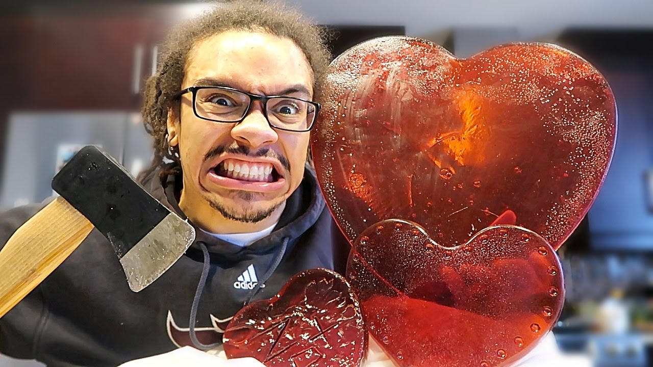 DIY GIANT CANDY HEART (SMASH ALERT) DANGER!!