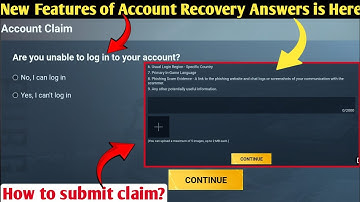 All Question Correct Answers is Here | New Features of Pubg Account Recovery Link Explained