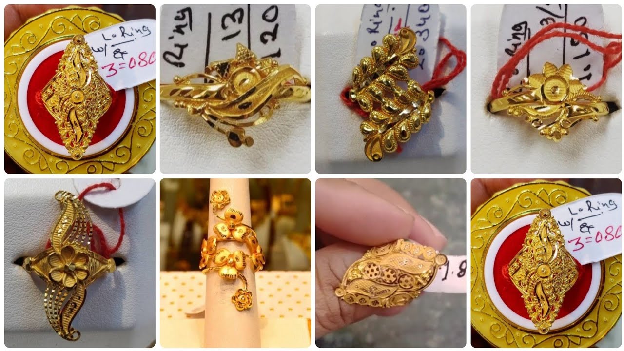 22K Gold Flower Ring True Flower Design 5 | Sona Sansaar