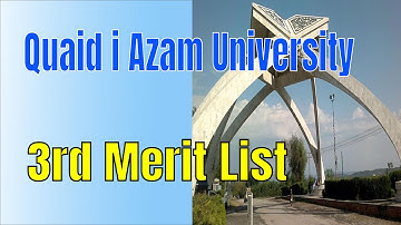 QAU BS Morning 3RD Merit List Fall 2021 | First merit list of QAU BS Program / QAU BS Merit List