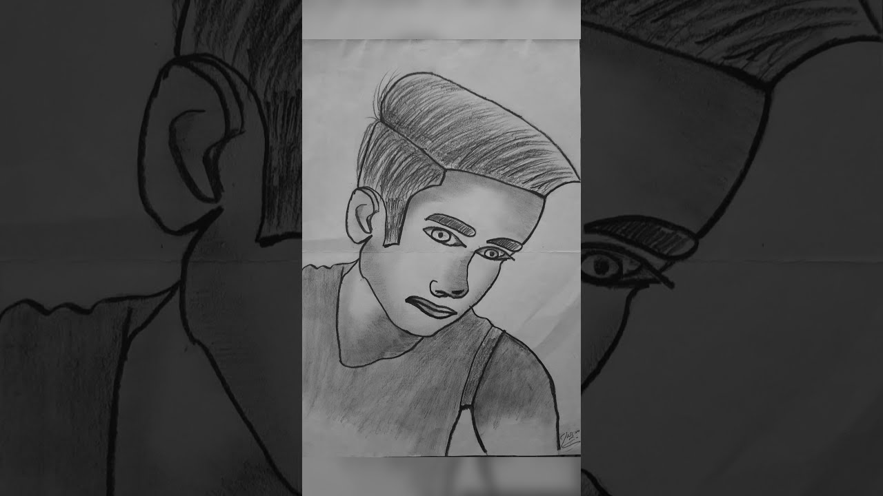 sketching my own face 