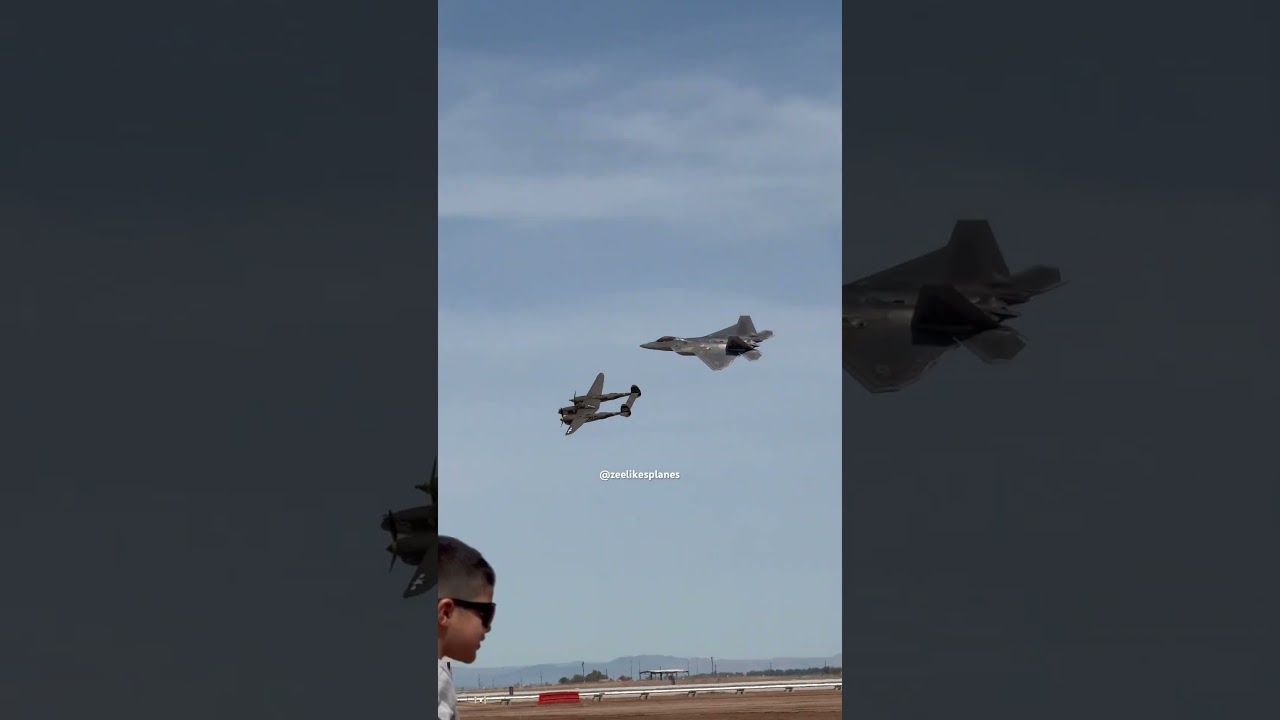 My favorite @airforceheritageflight to date! 🔥 😮‍💨Beautiful formation of two Lockheed legends.