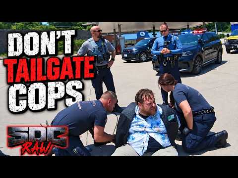 Biker Tailgates a State Trooper - Bad Idea