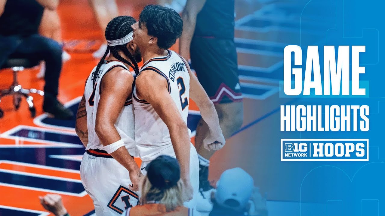 Colgate at Illinois | HIGHLIGHTS | Big Ten Men's Basketball | 11/14/2025