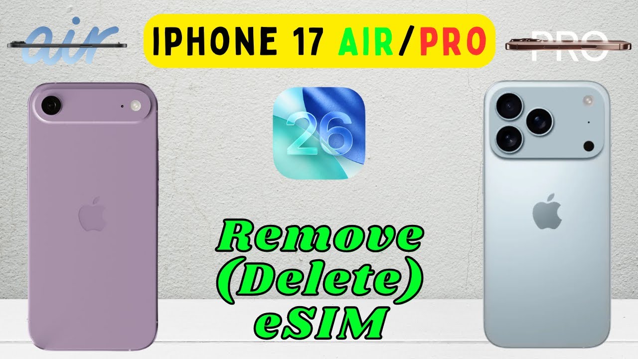 Как удалить eSIM из iPhone 17 Air/Pro