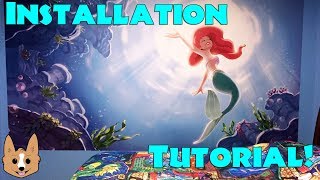 Installing Ariel The Little Mermaid Roommates Wallpaper Mural Tutorial Jl1370m