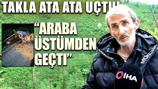 Giresun’da Yamaçtan Yuvarlanan Aracın Sürücüsü Ve Görü Tanıkları O Anlar Anlattı