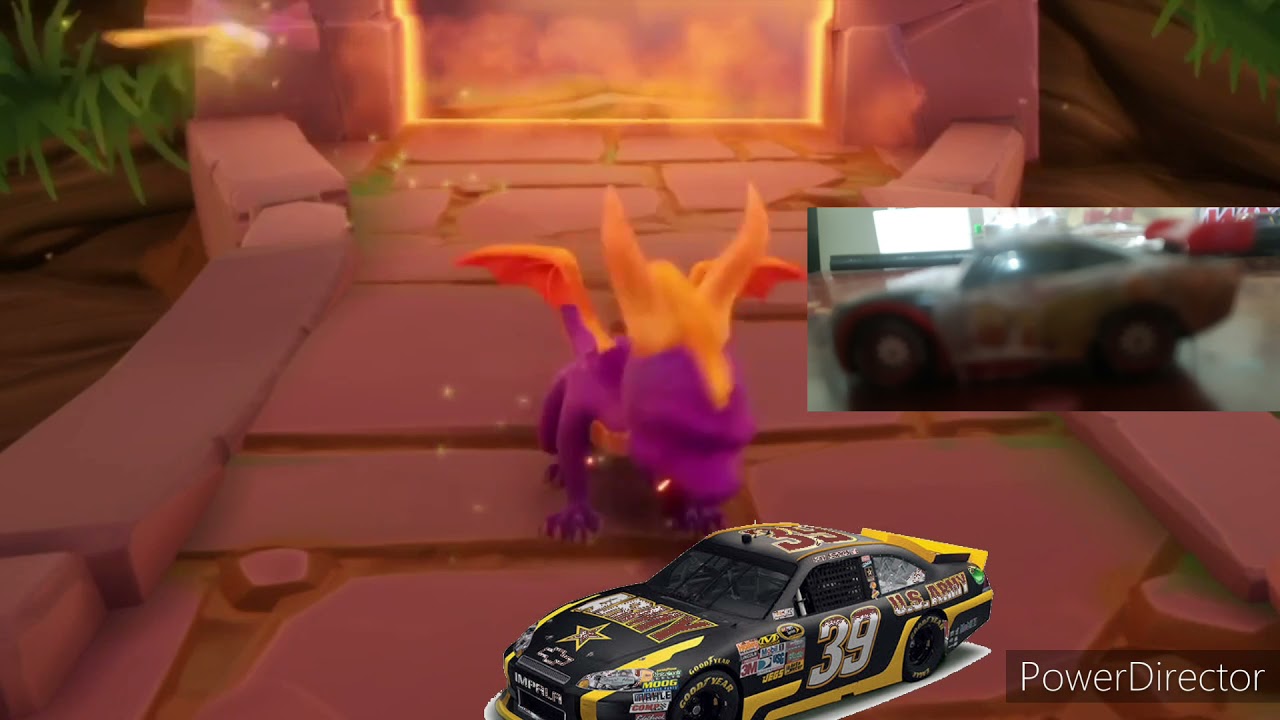 Spyro sneeze at ryan newman and he got burn'd.