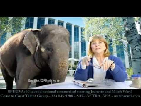 Spiriva 60 Second National TV & Cable Spot Starring Jeanette Oconnor, Rosie  (elephant) & Mitch Ward - YouTube