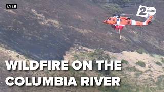 Wildfire evacuation orders issued near Lyle, Washington
