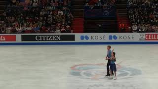 MADISON CHOCK/EVAN BATES AFTER FS TO KISS AND CRY - WORLD FIGURE SKATING CHAMPIONSHIPS 2018