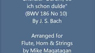 Chorale: Darum, ob ich schon dulde (BWV 186 No 10) for Flute, Horn & Strings