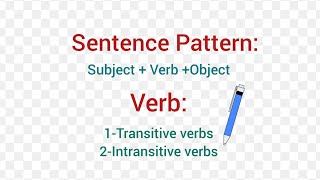 English Grammar/Sentence Patterns/ Transitive and Intransitive verbs