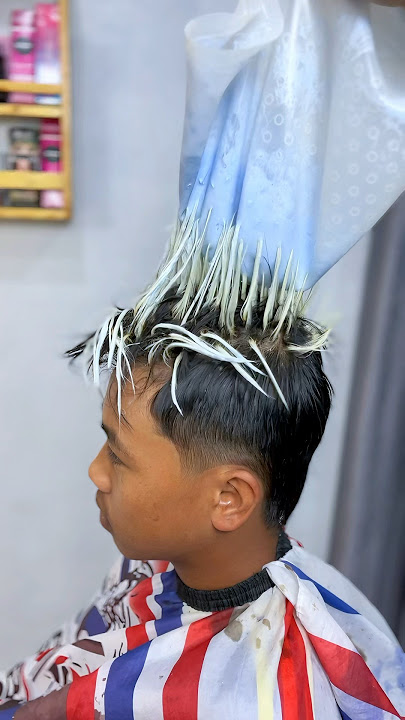 Cara semir rambut Highlight ASH GREY #BudeekBarbershop