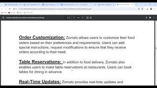 Product Dissection for Zomato Food Delivery and Dining