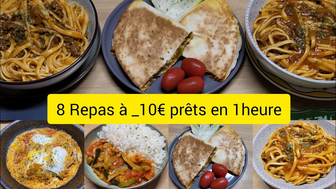 8 Repas petit budget prêts en 10mns pour Lunchboxes/recette végétariennes et meal-prep à _10€ semain
