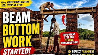 Beam Bottom Work Before RCC Casting | House Construction Site Visit