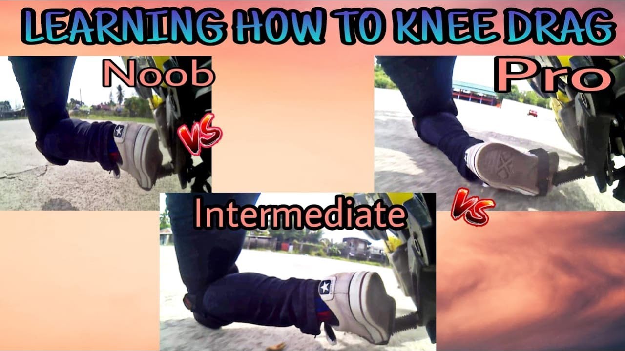 Learning how to knee drag on a mini bike / knee dragging practice