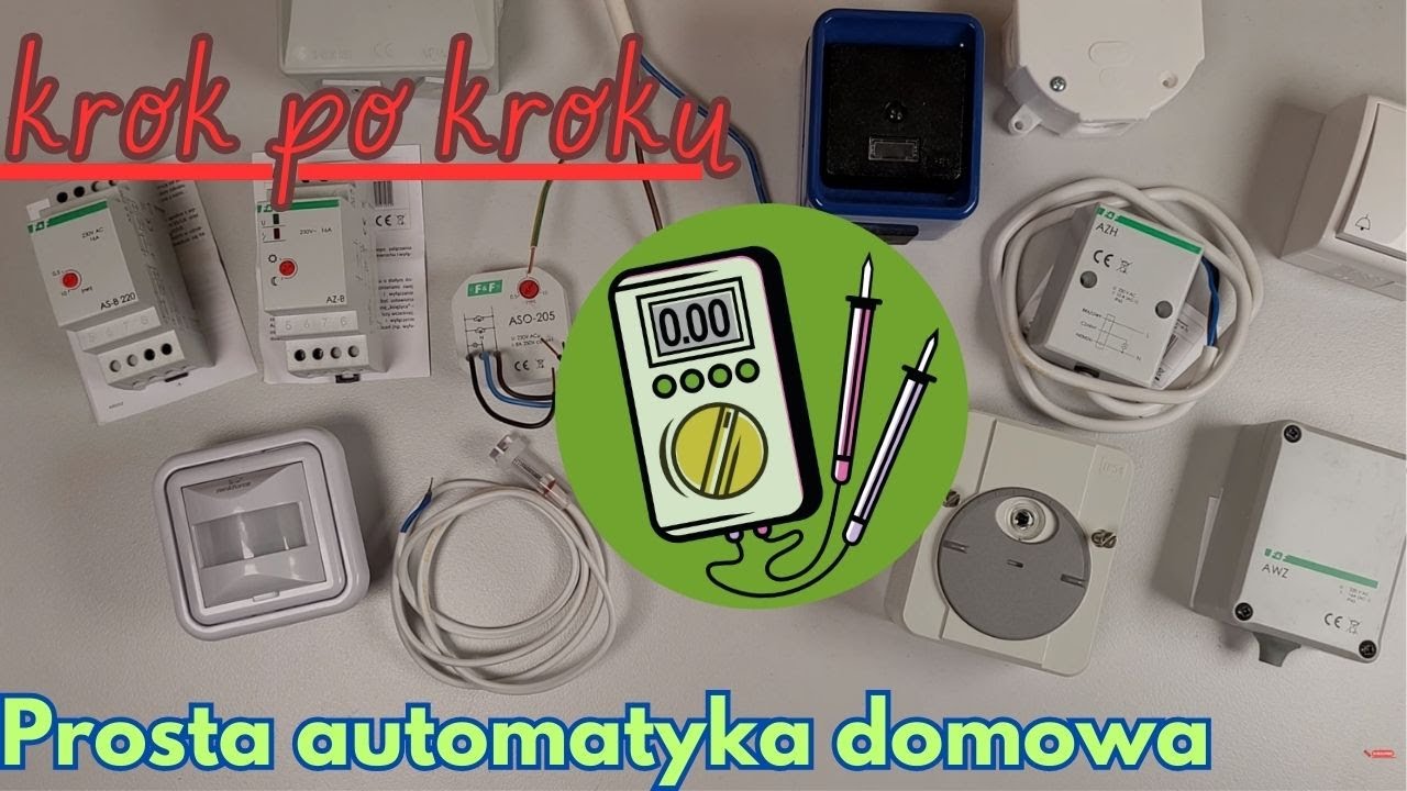 Cz.8 Prosta automatyka budynkowa - automat zmierzchowy, schodowy oraz czujnik ruchu. Kurs elektryk