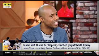 ESPN Get Up: Jay Williams 'backlash' LeBron continue dominate, lead Lakers beat Clippers 112-103