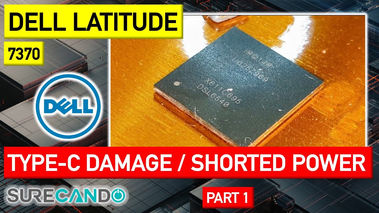 Dell Latitude 7370 Won't turn on/charge. Damaged Type-C Port Intel ...