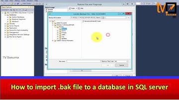How to import .bak file to a database in SQL server Step by Step