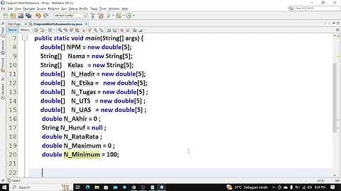 Program Sederhana Mencari Nilai Mahasiswa | IF  | Array  | Pemrograman Bahasa Java