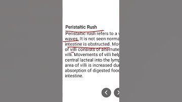 Peristaltic rush