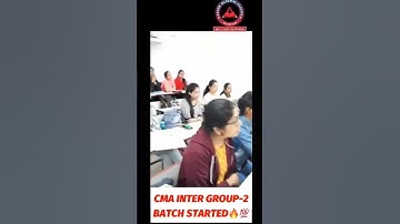 CMA INTER GROUP 2 BATCH STARTED. #cmainter #cmaintermediate #cmainterclasses #cma #reels #shorts