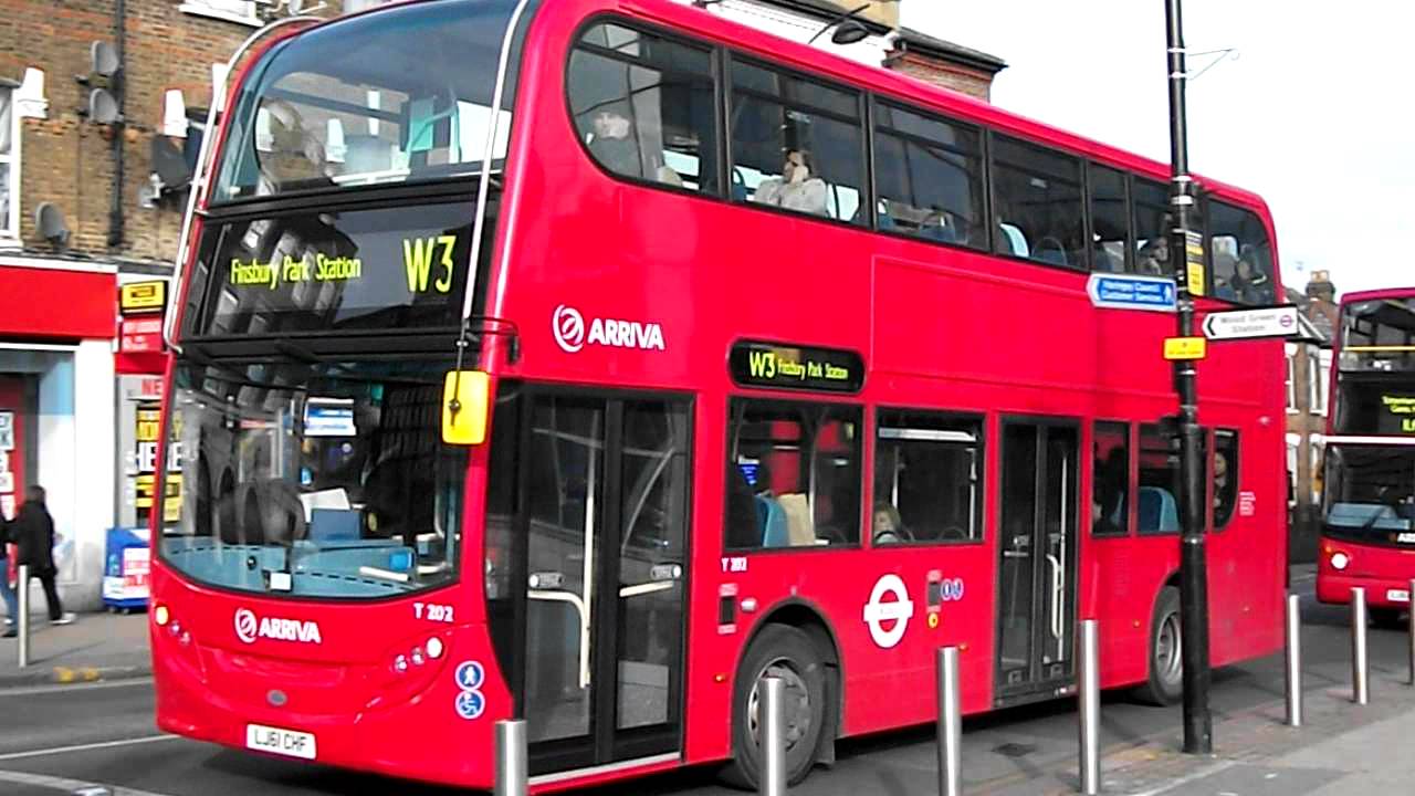 London, Bus, Route, W3, at, Wood, Green, Station.