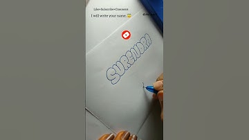 How to write SURENDRA ❤️ APARNA in bubble letters #art #letters #tutorial