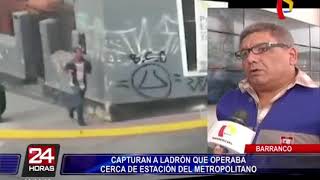 Barranco: capturan a raqueteros que operaban cerca de estación del Metropolitano